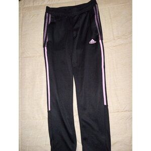 Adidas Track pants Girls Size 10/12 Black Purple